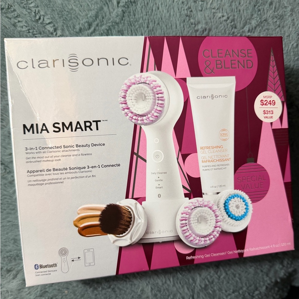 Clarisonic Mia Smart Cleanse & Blend Set new in the box sealed never opened: